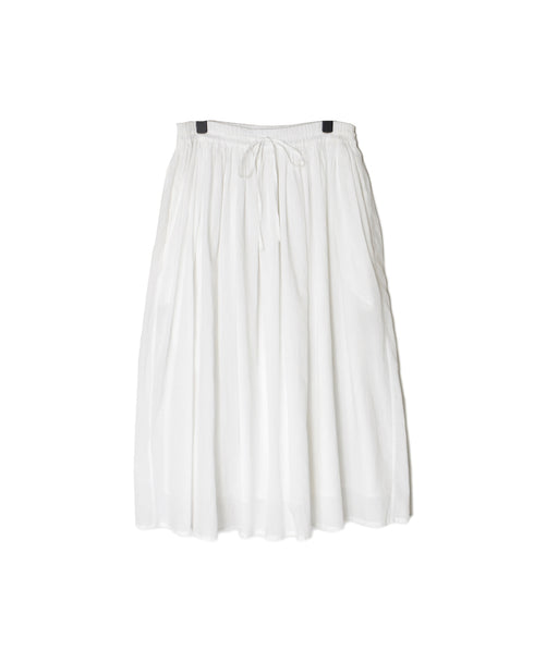 NSL26025 80s COTTON VOILE PLAIN GATHERED SKIRT