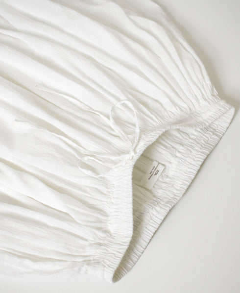 NSL26025 80s COTTON VOILE PLAIN GATHERED SKIRT