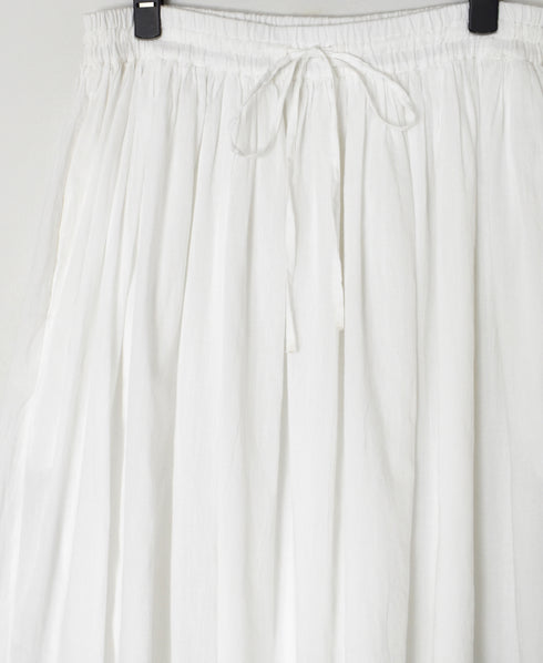 NSL26025 80s COTTON VOILE PLAIN GATHERED SKIRT