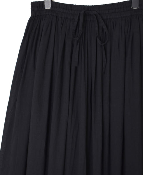 NSL26025 80s COTTON VOILE PLAIN GATHERED SKIRT