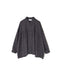 NSL26031 COTTON SLUB SMALL FLOWER PRINT REGULAR COLLAR GATHERED SHIRT SMOCK