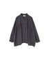 NSL26031 COTTON SLUB SMALL FLOWER PRINT REGULAR COLLAR GATHERED SHIRT SMOCK