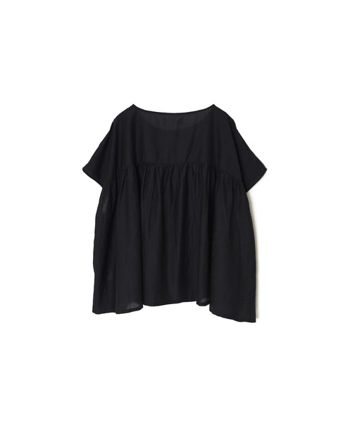 NSL26042 COTTON SILK PLAIN GATHERED SMOCK