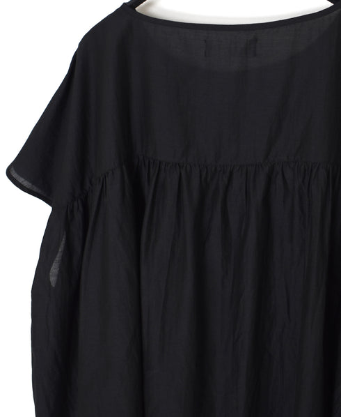 NSL26042 COTTON SILK PLAIN GATHERED SMOCK