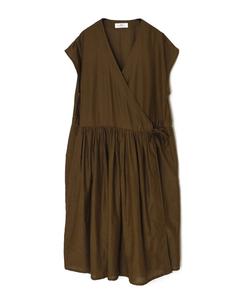 NSL26043 COTTON SILK PLAIN CACHE COEUR DRESS