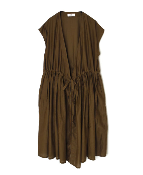 NSL26043 COTTON SILK PLAIN CACHE COEUR DRESS