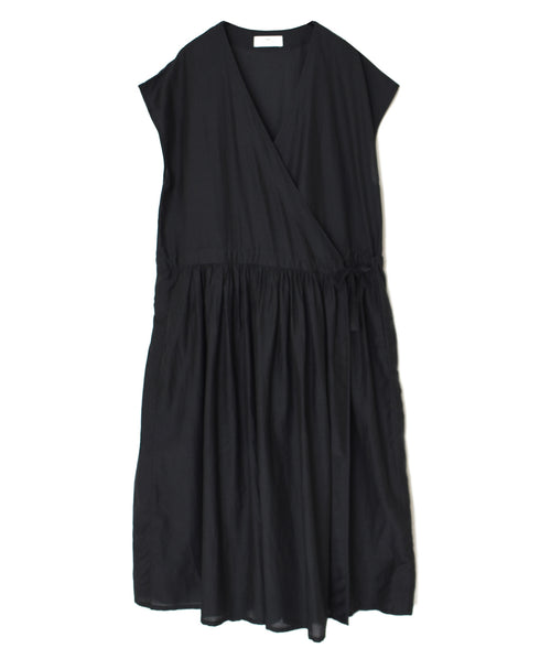NSL26043 COTTON SILK PLAIN CACHE COEUR DRESS