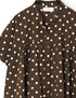 NSL26051 80s COTTON VOILE DOT PRINT BANDED COLLAR FRENCH/SL SHIRT