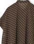 NSL26051 80s COTTON VOILE DOT PRINT BANDED COLLAR FRENCH/SL SHIRT