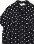 NSL26051 80s COTTON VOILE DOT PRINT BANDED COLLAR FRENCH/SL SHIRT
