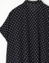 NSL26051 80s COTTON VOILE DOT PRINT BANDED COLLAR FRENCH/SL SHIRT