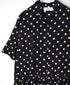 NSL26054 80s COTTON VOILE DOT PRINT BANDED COLLAR S/SL DRESS