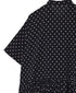 NSL26054 80s COTTON VOILE DOT PRINT BANDED COLLAR S/SL DRESS
