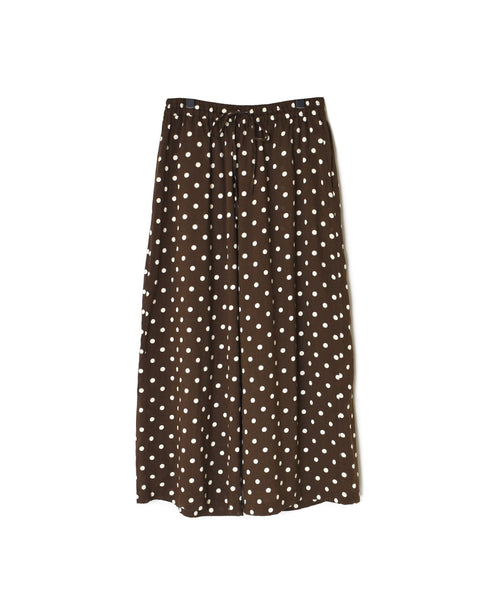 NSL26055 80s COTTON VOILE DOT PRINT WIDE EASY PANTS
