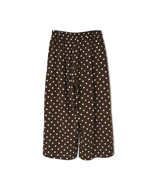 NSL26055 80s COTTON VOILE DOT PRINT WIDE EASY PANTS