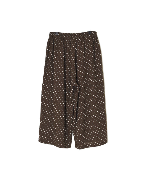 NSL26055 80s COTTON VOILE DOT PRINT WIDE EASY PANTS