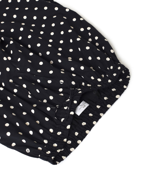 NSL26055 80s COTTON VOILE DOT PRINT WIDE EASY PANTS