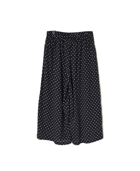 NSL26055 80s COTTON VOILE DOT PRINT WIDE EASY PANTS