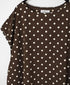 NSL26056 80s COTTON VOILE DOT PRINT HEM FRILL GATHERED SMOCK