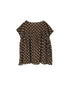 NSL26056 80s COTTON VOILE DOT PRINT HEM FRILL GATHERED SMOCK