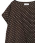 NSL26056 80s COTTON VOILE DOT PRINT HEM FRILL GATHERED SMOCK