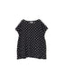 NSL26056 80s COTTON VOILE DOT PRINT HEM FRILL GATHERED SMOCK