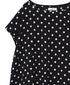 NSL26056 80s COTTON VOILE DOT PRINT HEM FRILL GATHERED SMOCK