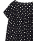 NSL26056 80s COTTON VOILE DOT PRINT HEM FRILL GATHERED SMOCK