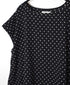 NSL26056 80s COTTON VOILE DOT PRINT HEM FRILL GATHERED SMOCK
