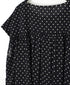 NSL26056 80s COTTON VOILE DOT PRINT HEM FRILL GATHERED SMOCK