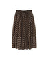 NSL26057 80s COTTON VOILE DOT PRINT PATCHWORK GATHERED SKIRT