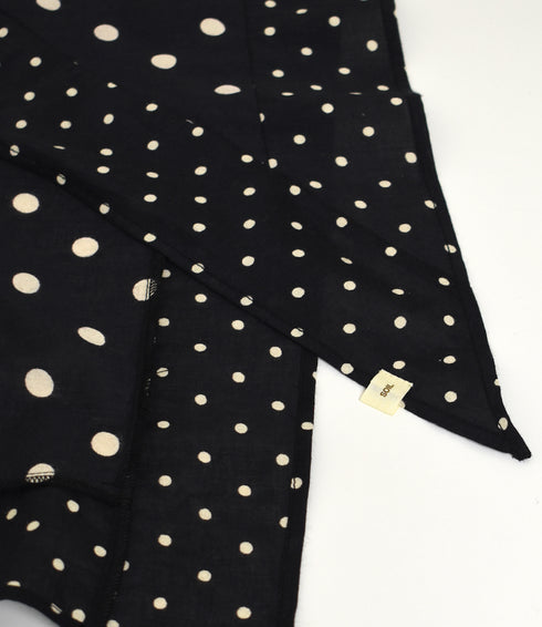 NSL26058 80s COTTON VOILE DOT PRINT TRIANGLE STOLE