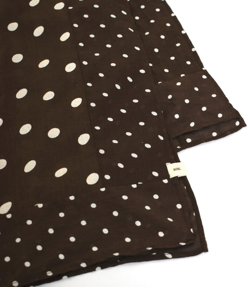NSL26058 80s COTTON VOILE DOT PRINT TRIANGLE STOLE