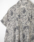 NSL26061 80s VOILE LEAF & FLOWER PRINT REGULAR COLLAR FRENCH/SL PINTUCK SHIRT