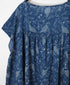 NSL26062 80s VOILE LEAF & FLOWER PRINT FRENCH/SL BACK SIDE GATHERED SMOCK