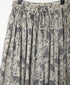 NSL26065 80s VOILE LEAF & FLOWER PRINT GATHERED SKIRT