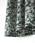 NSL26071 80s VOILE TWO TONE FLOWER PRINT FRILL COLLAR FRENCH/SL SHIRT