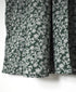 NSL26073 80s VOILE TWO TONE FLOWER PRINT BANDED COLLAR FRENCH/SL PINTUCK DRESS