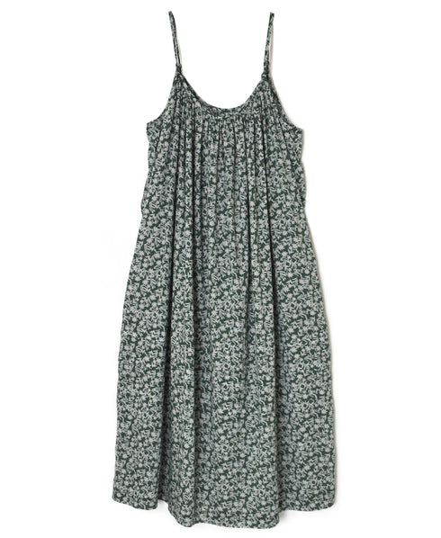 NSL26074 80s VOILE TWO TONE FLOWER PRINT TWO WAY CAMISOLE DRESS