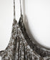 NSL26074 80s VOILE TWO TONE FLOWER PRINT TWO WAY CAMISOLE DRESS