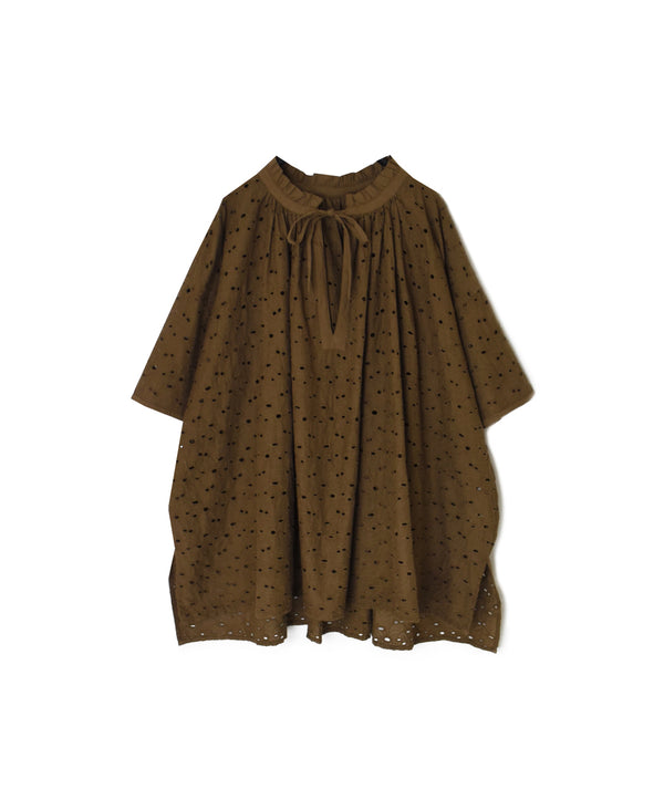 NSL26083 ALL HEMLA FRILL & STRING GATHERED SHIRT