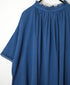 80s COTTON VOILE LACE LACE&LOOP BUTTON GATHERED SMOCK