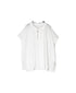 NSL26092 80s COTTON VOILE LACE LACE&STRING COLLAR GATHERED SHIRT