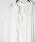 NSL26092 80s COTTON VOILE LACE LACE&STRING COLLAR GATHERED SHIRT