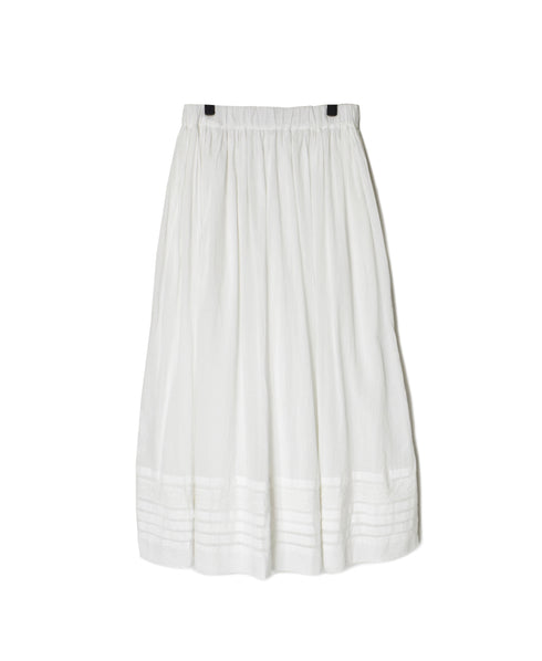 NSL26093 80s COTTON VOILE LACE GATHERED SKIRT