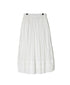 NSL26093 80s COTTON VOILE LACE GATHERED SKIRT