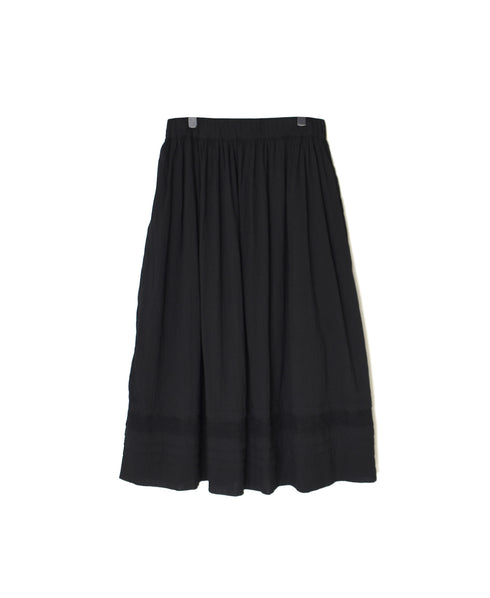 NSL26093 80s COTTON VOILE LACE GATHERED SKIRT