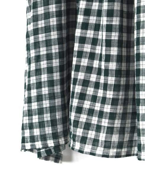 NSL26102 FANCY GINGHAM CHECK GATHERED PATCH WORK SMOCK