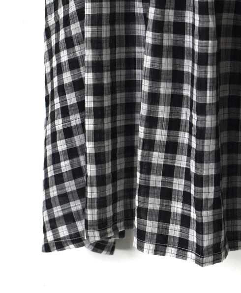 NSL26102 FANCY GINGHAM CHECK GATHERED PATCH WORK SMOCK