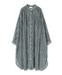 NSL26103 FANCY GINGHAM CHECK BANDED COLLAR GATHER SHIRT DRESS